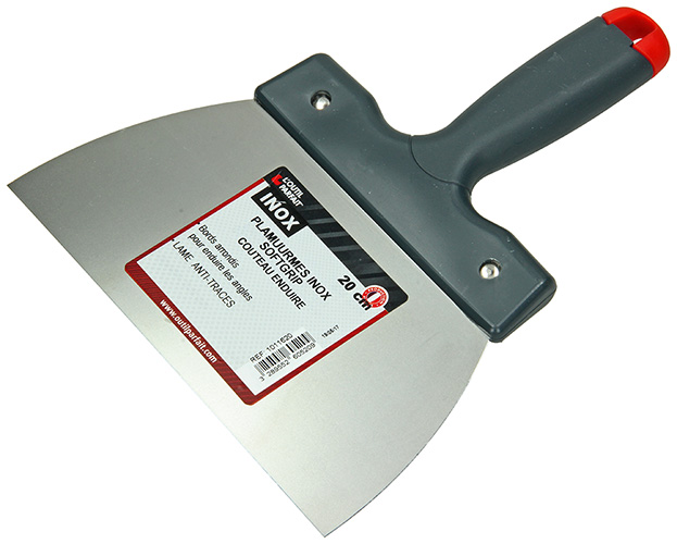 Plamuurmes Rvs Breed 20cm Met Afgerond Mes & Softgrip