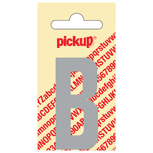 Letter B Zelfklevend 60mm Licht Grijs