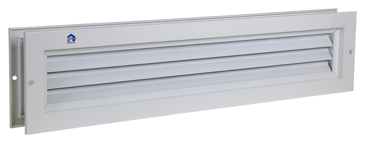 Deurrooster 461 Alu Kleur Wit Ral 9010 425x76mm