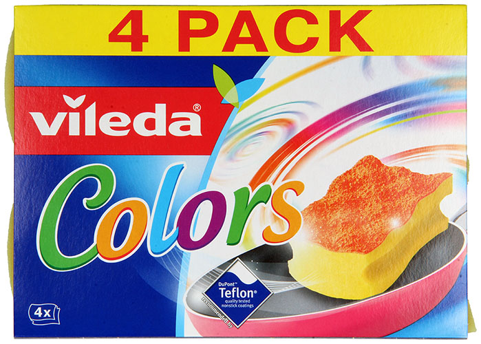 Schuursponzen Colors - 4 Stuks