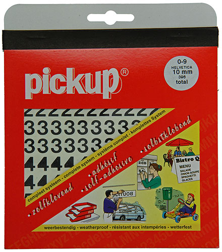 ZELFKLEVENDE CIJFERS 0-9  ZWART 10MM