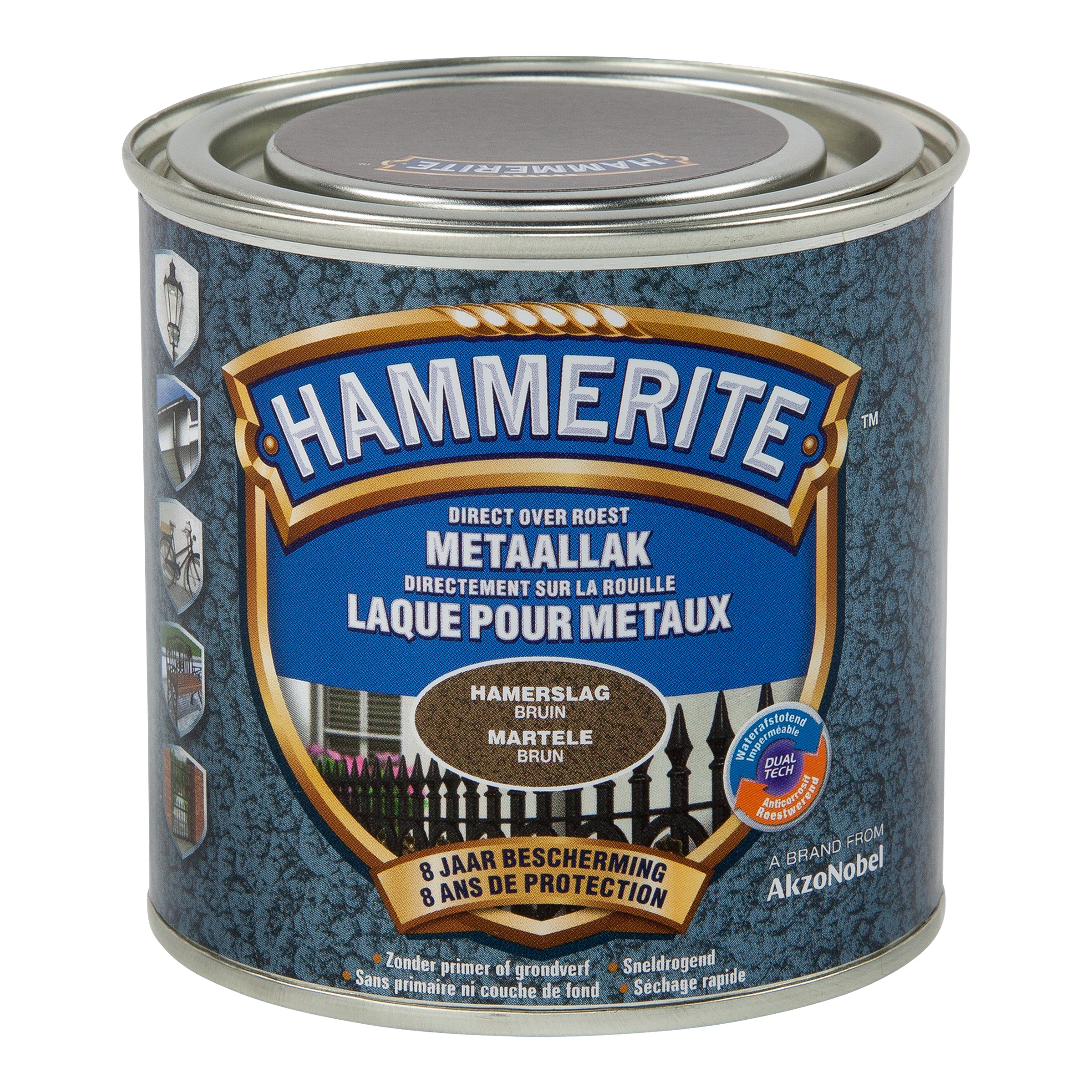 LAK HAMERSLAG BRUIN 250 ML