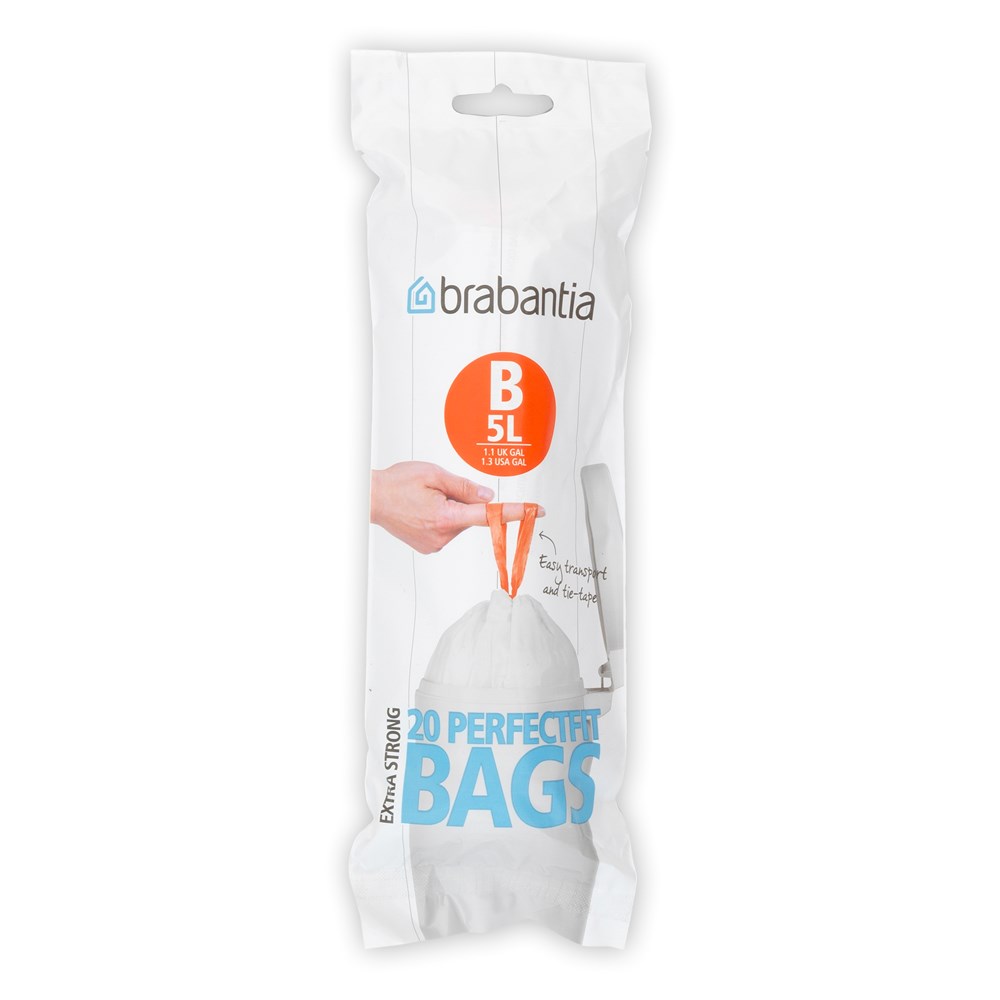 Afvalzakken 5l Perfectfit String (b) Wit