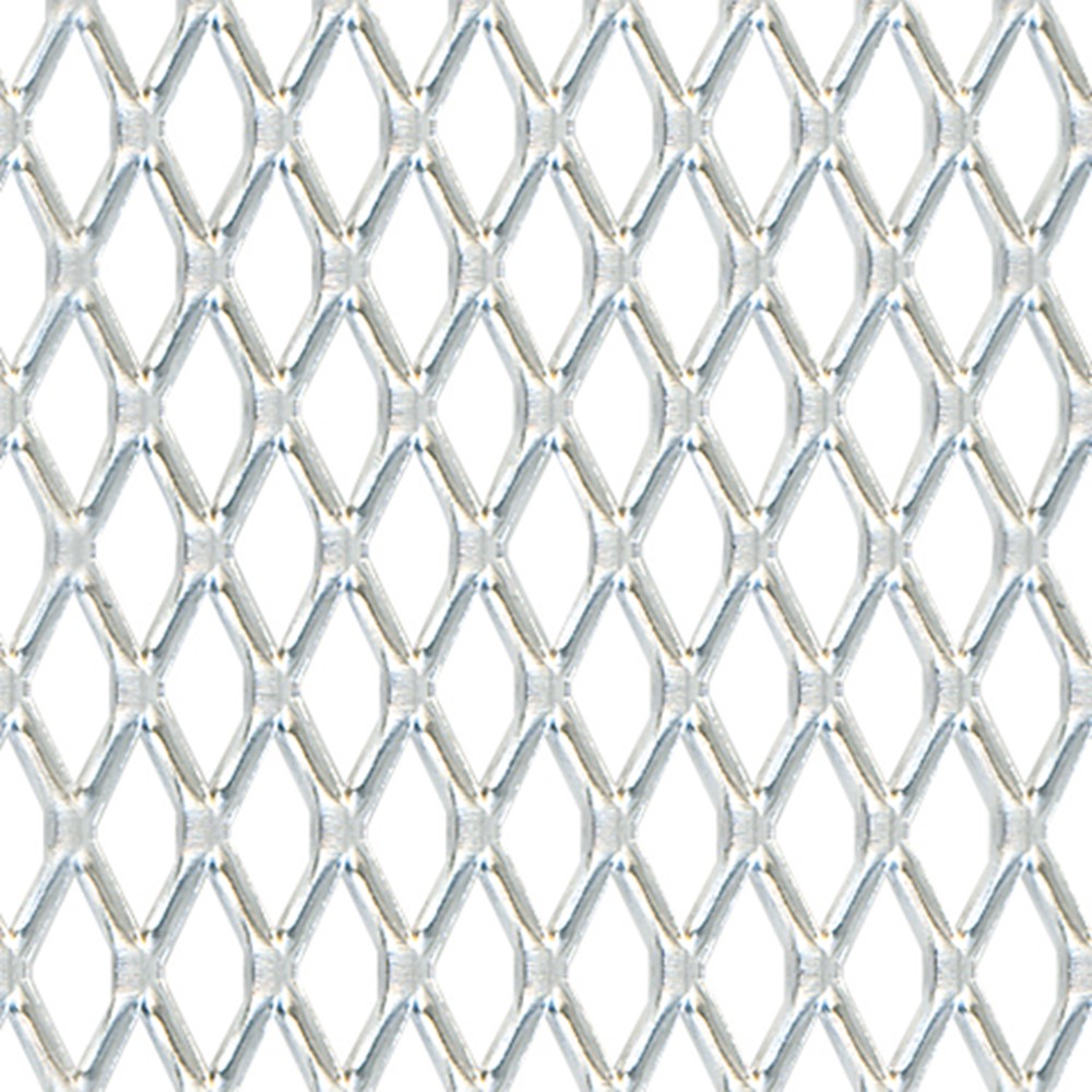 Strekmetalen Plaat, Alu., Zilver, 250x500x1, 6