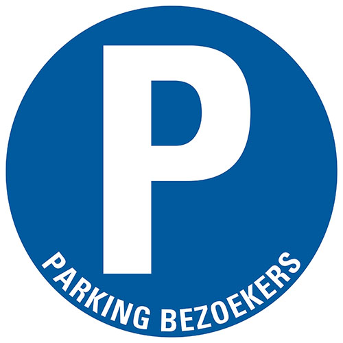 PICTOGRAM ''PARKING BEZOEKERS'' Ø30CM