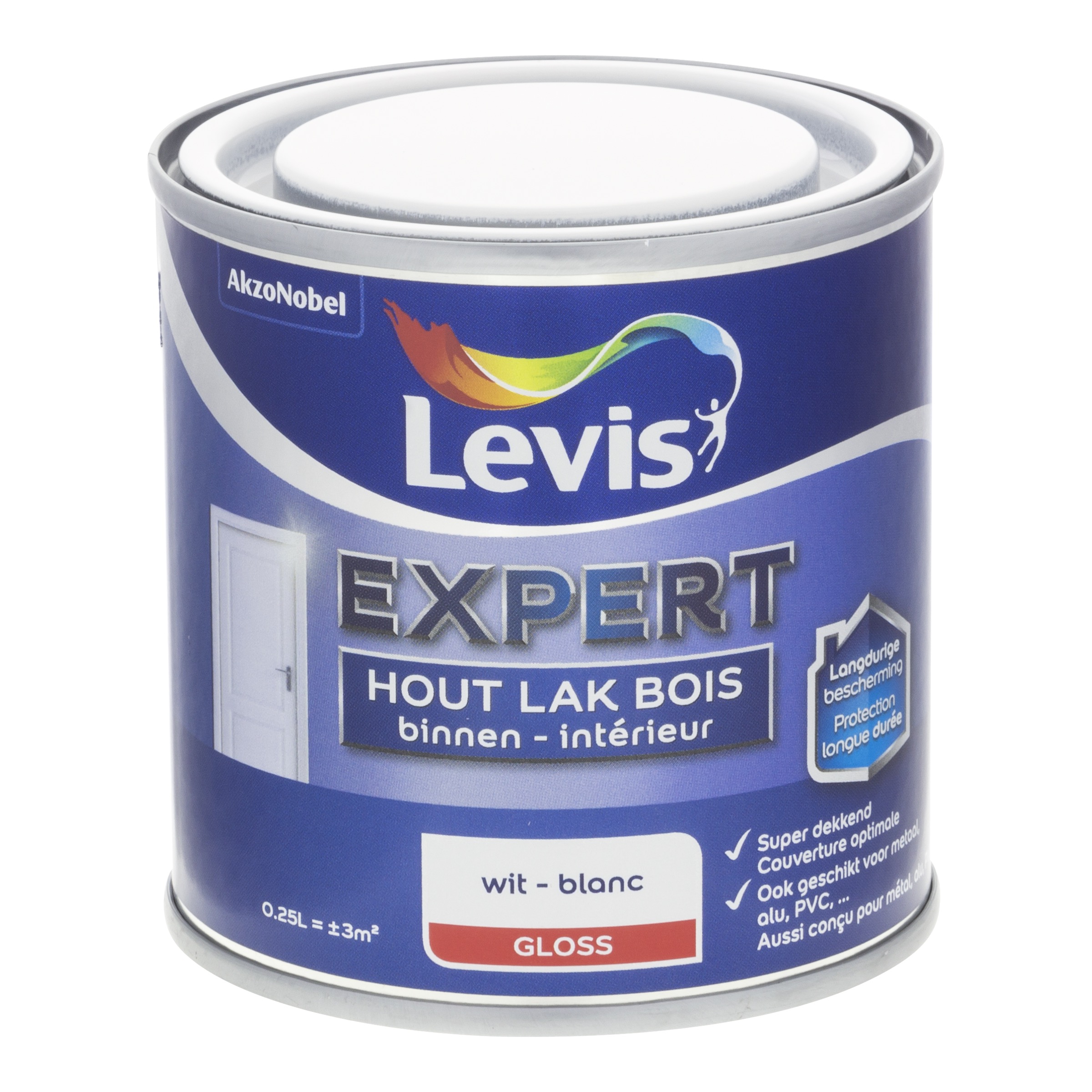 Lak Expert Hout Binnen High Gloss 250 Ml Wit