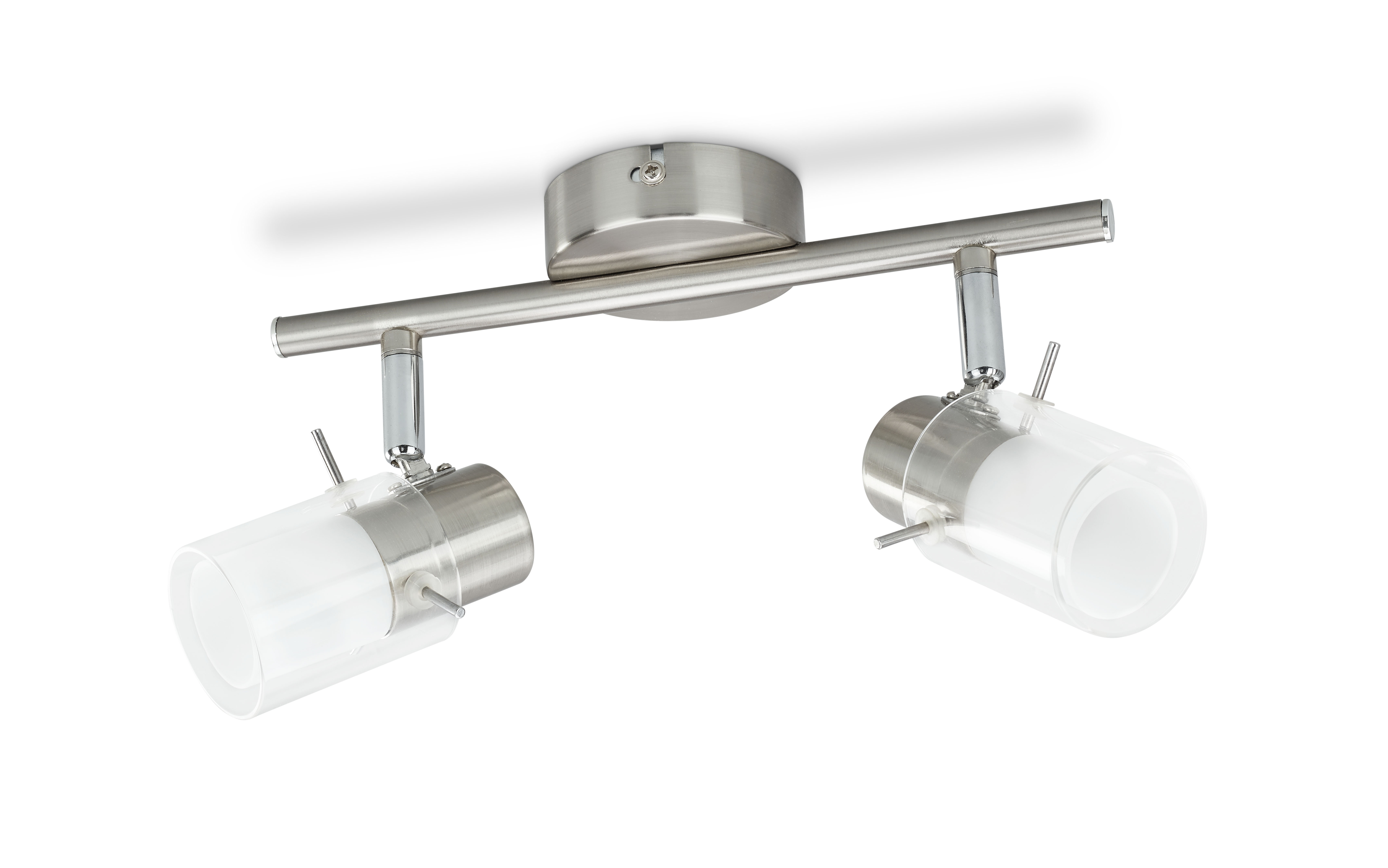 Led Spot Vidrio 2x5w 800lm Geborsteld Staal
