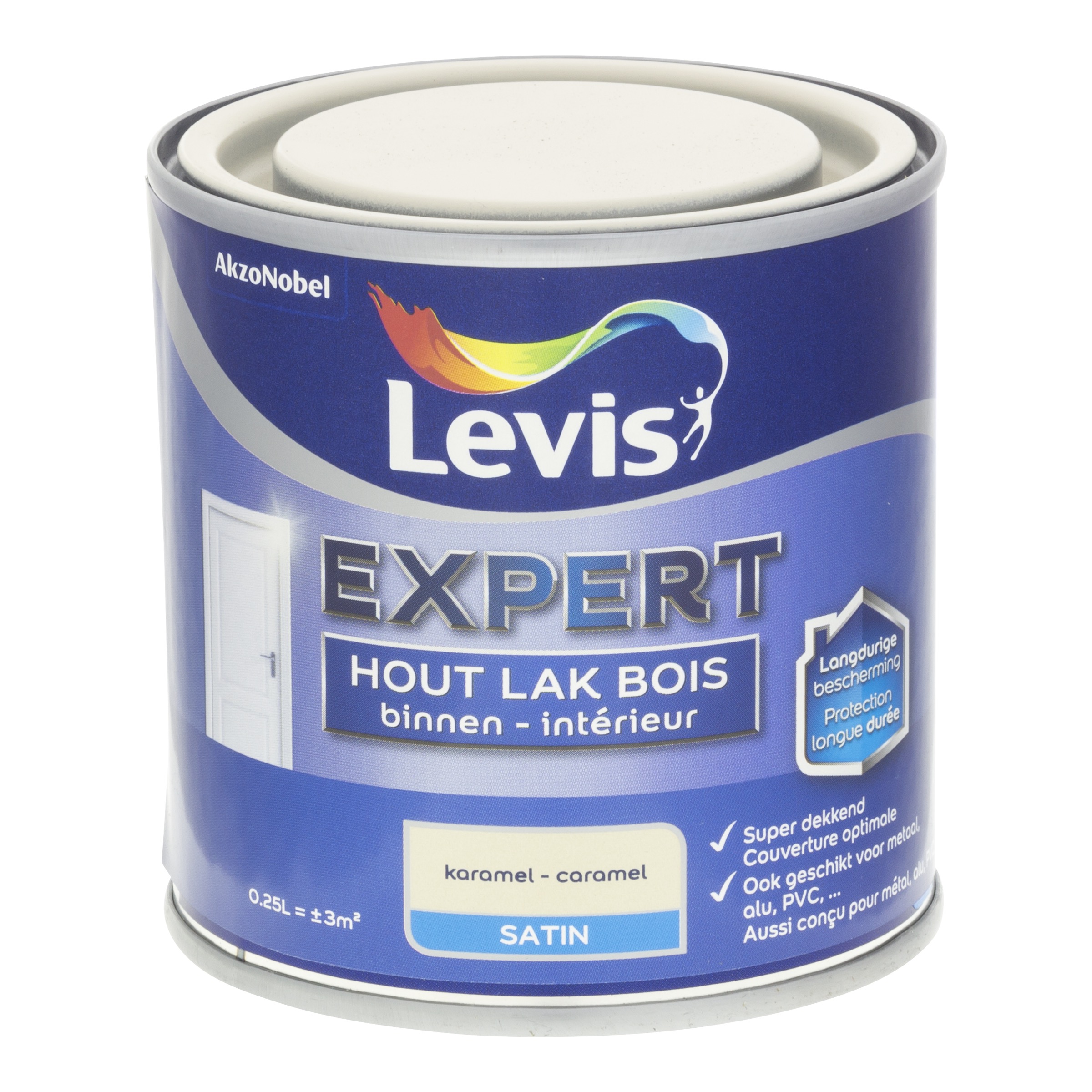 LAK EXPERT HOUT BINNEN SATIN 250 ML KARAMEL