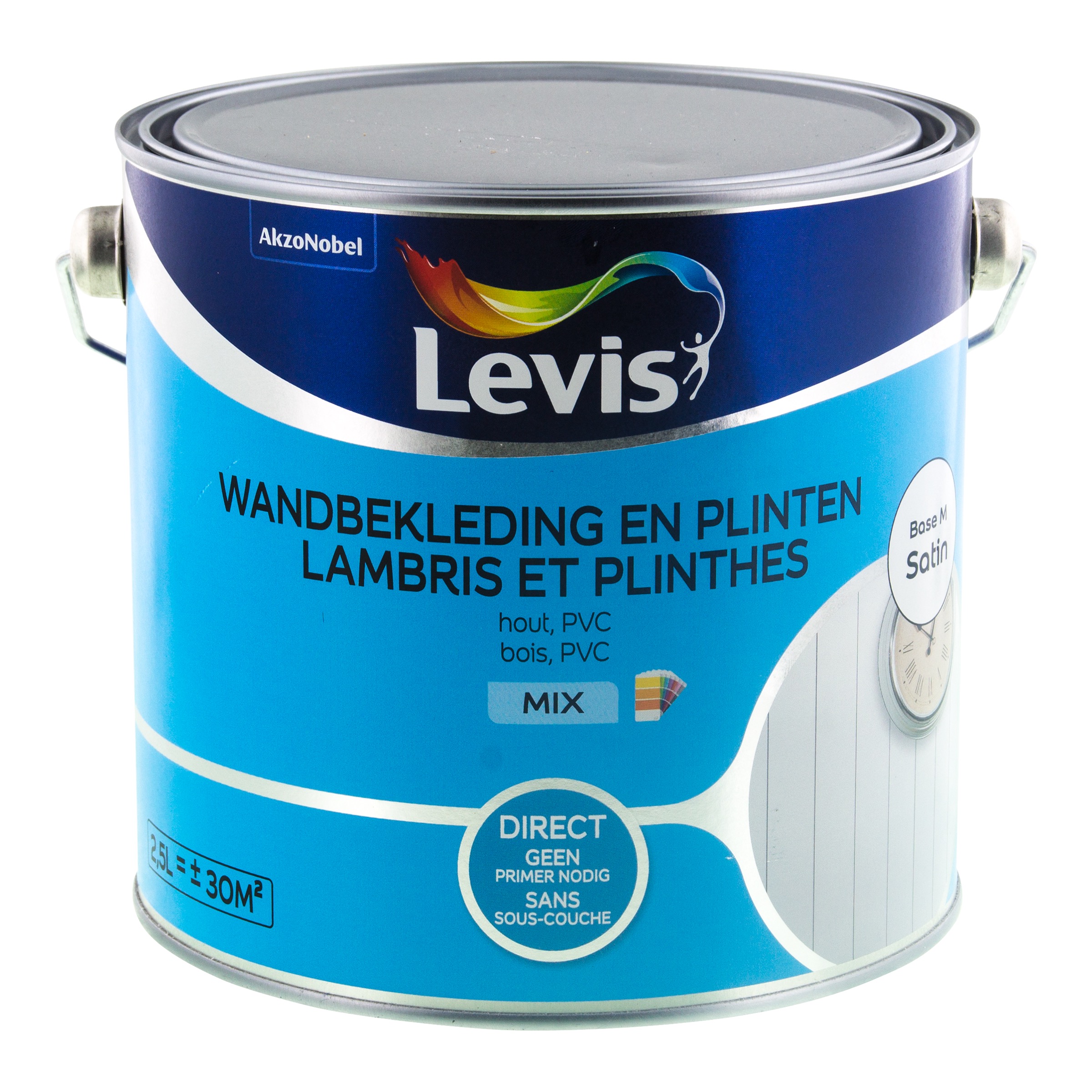 LAK WANDBEKLEDING EN PLINTEN SATIN BASE M 2,5 L