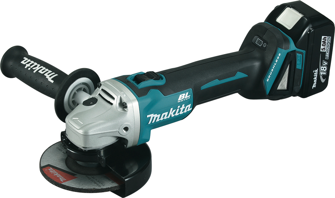 Accu Haakse Slijper 125mm Lxt 18v + 2x Bl1850 + 1x Dc18rc + Makpac
