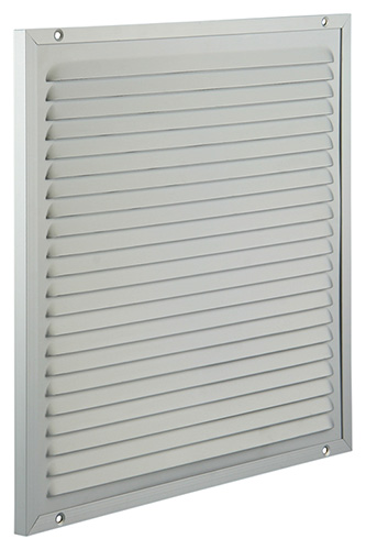 Vlak Schoepenrooster Met Muggengaas Alum. F1 300x300mm