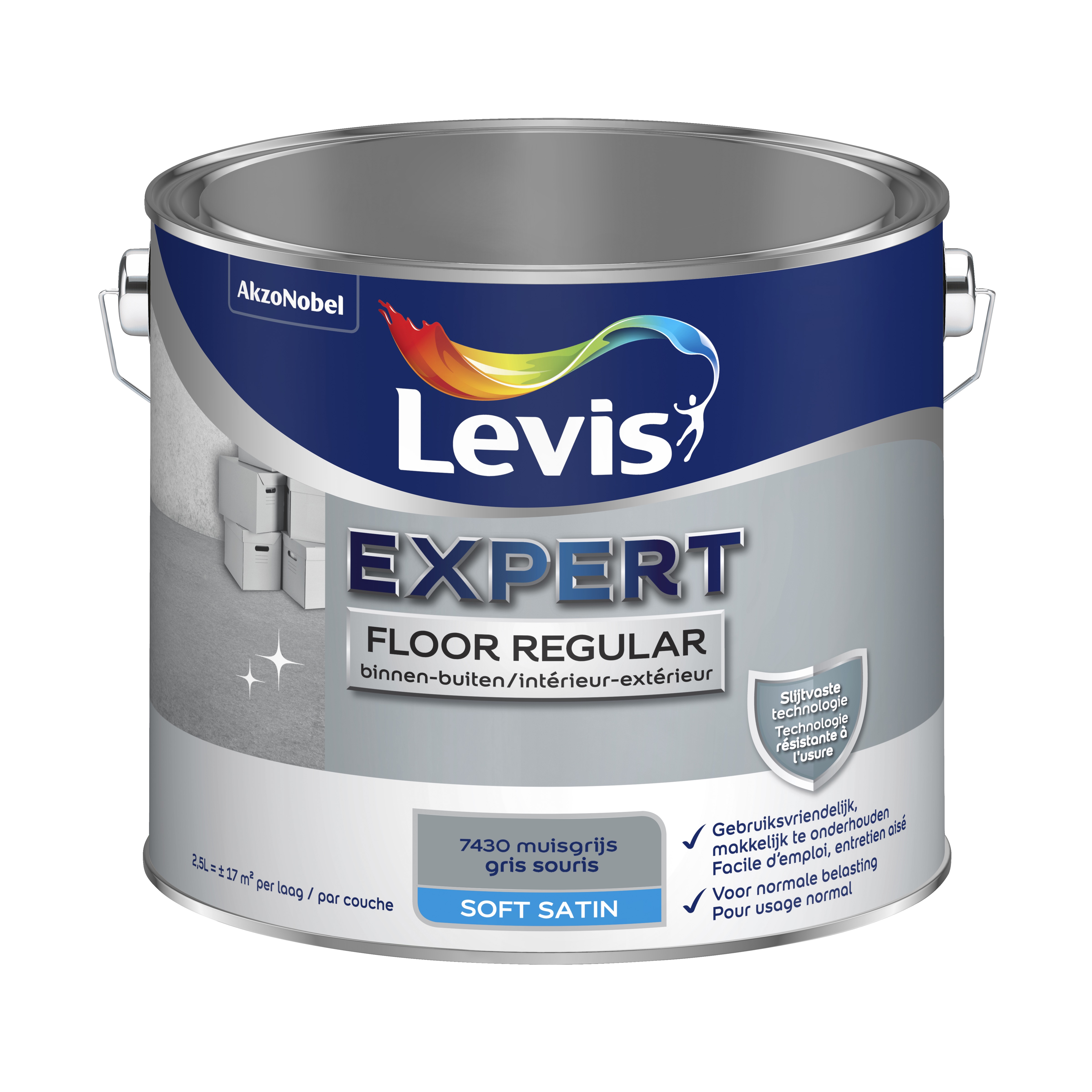 Vloerverf Floor Regular Muisgrijs 2,5 L