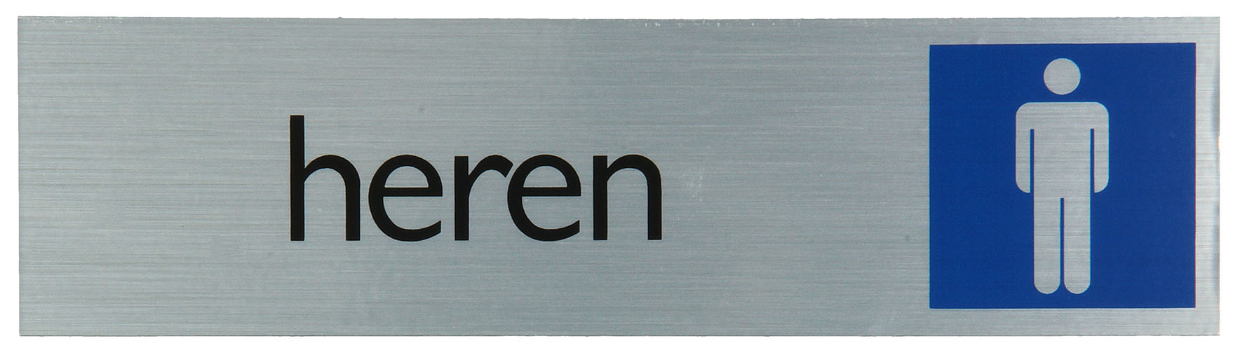 Pictogram Aluminium Look ''heren'' 16,5x4,4cm