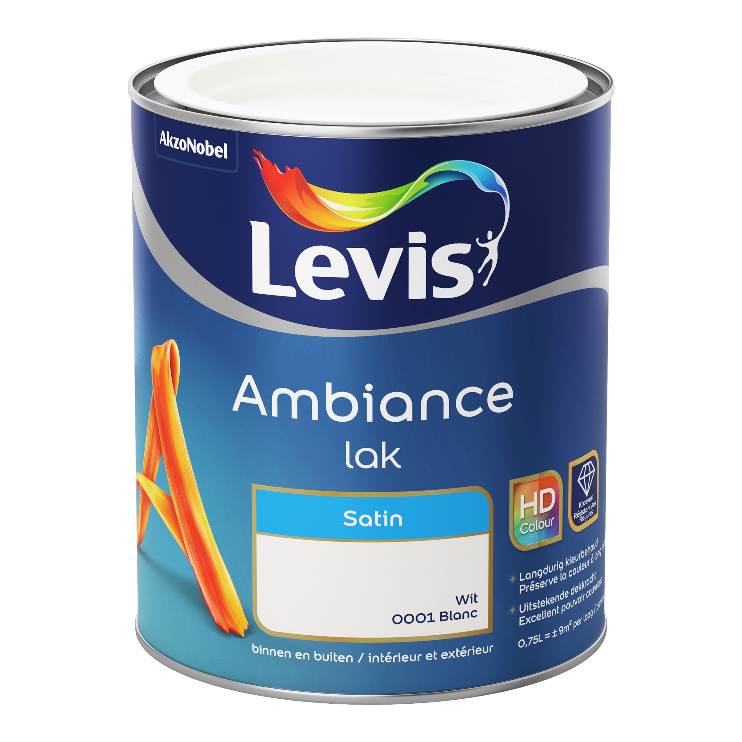 LAK AMBIANCE SATIN WIT 750 ML
