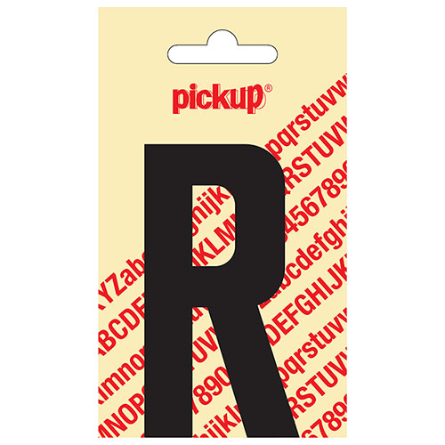 LETTER ZWART R 90 MM