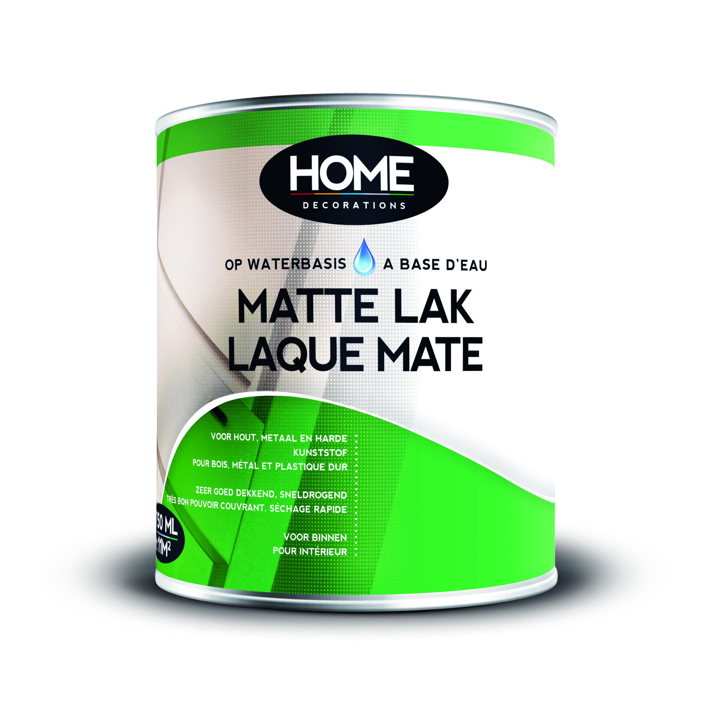 Matte Lak Op Waterbasis Kiezel 750ml