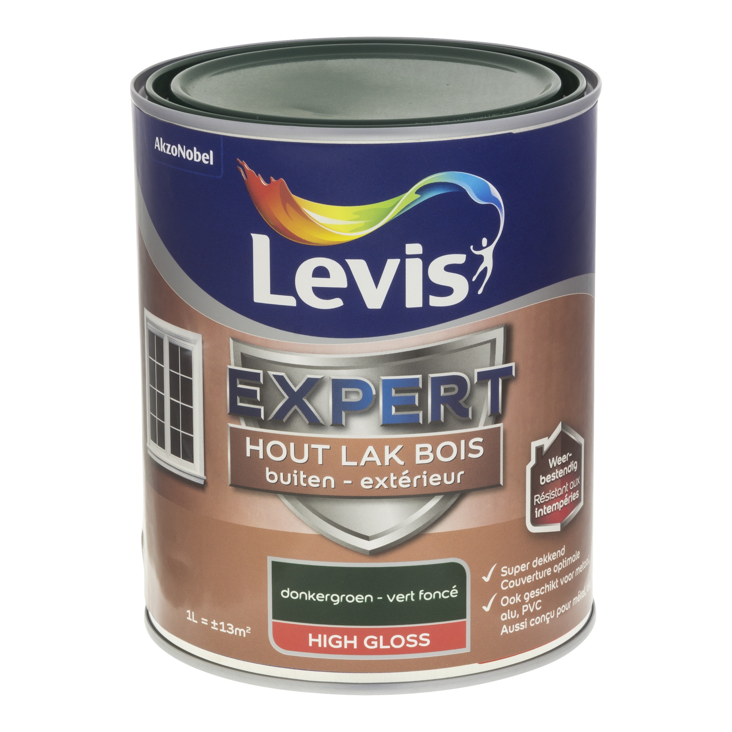 Lak Expert Hout Buiten High Gloss Donkergroen 1 L