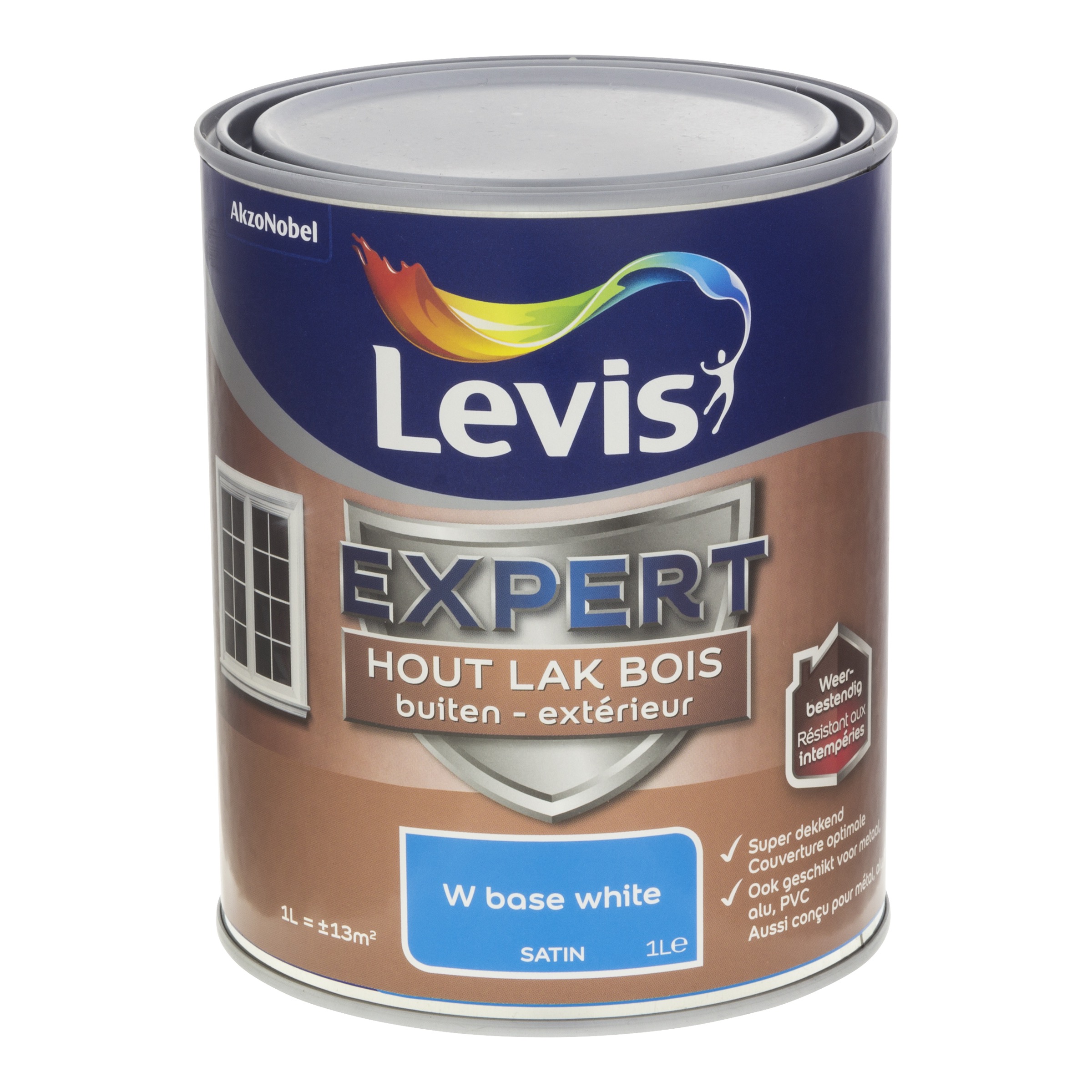 Lak Expert Hout Buiten Satin Mix 1 L White