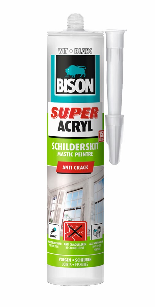 Super Acrylaat Schilderskit Anti-crack Wit 300ml