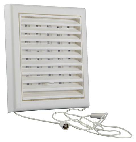 Regelbaar Opbouw Rooster Pvc Ral 9010 154x154mm