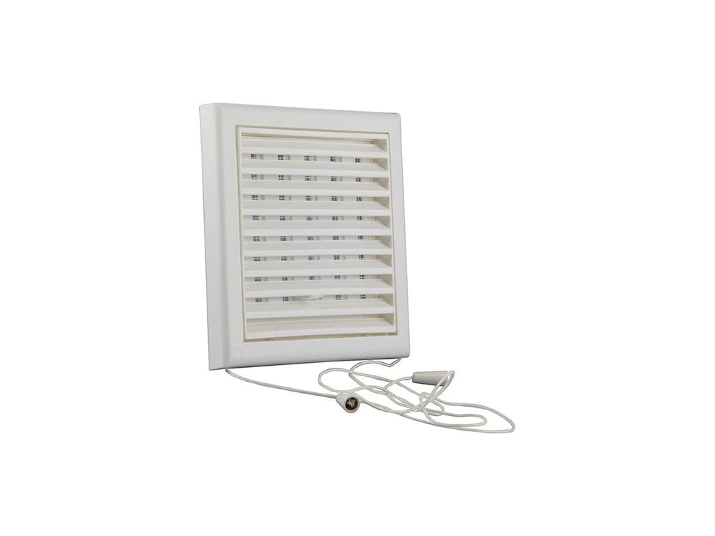REGELBAAR OPBOUW ROOSTER PVC RAL 9010 154X154MM