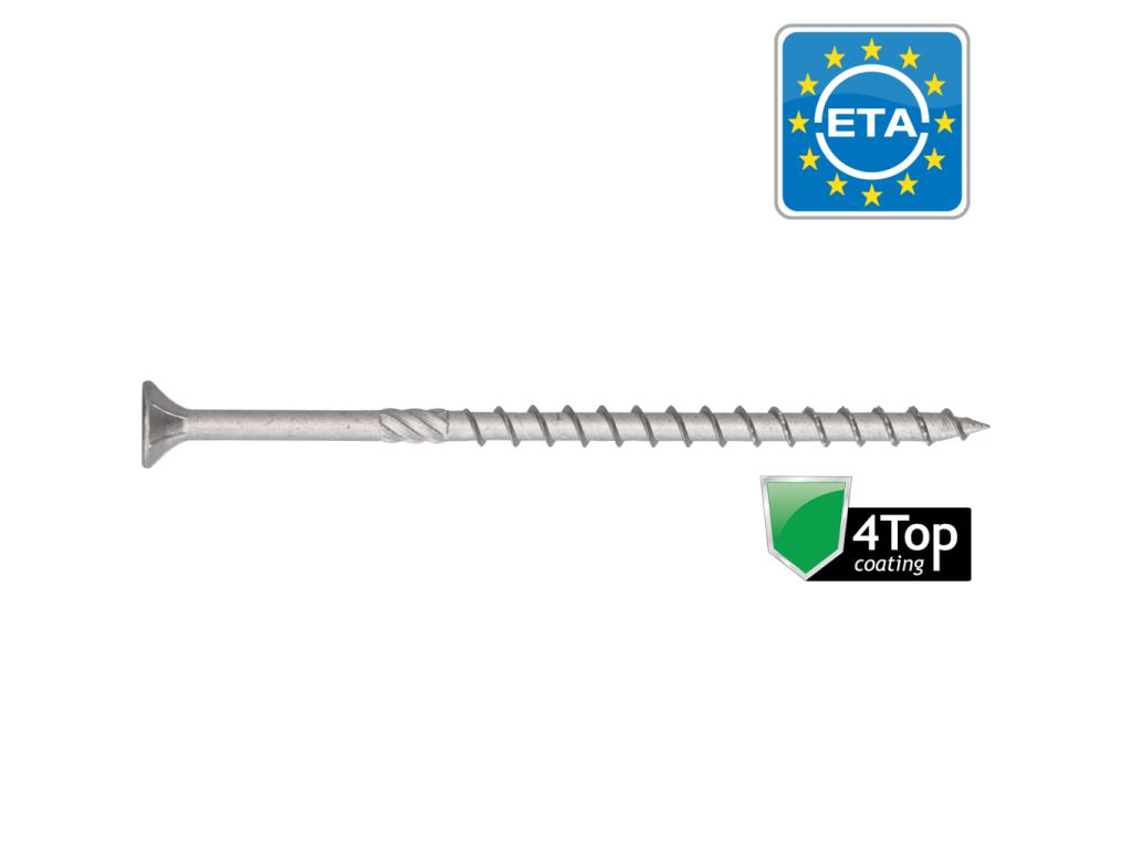 HOUTCONSTRUCTIESCHROEVEN HAPAX VERZONKEN KOP T40 Ø8XL200MM 4TOP - 50 ST