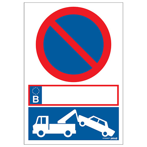 Pictogram Parkeerverbod 23x33cm