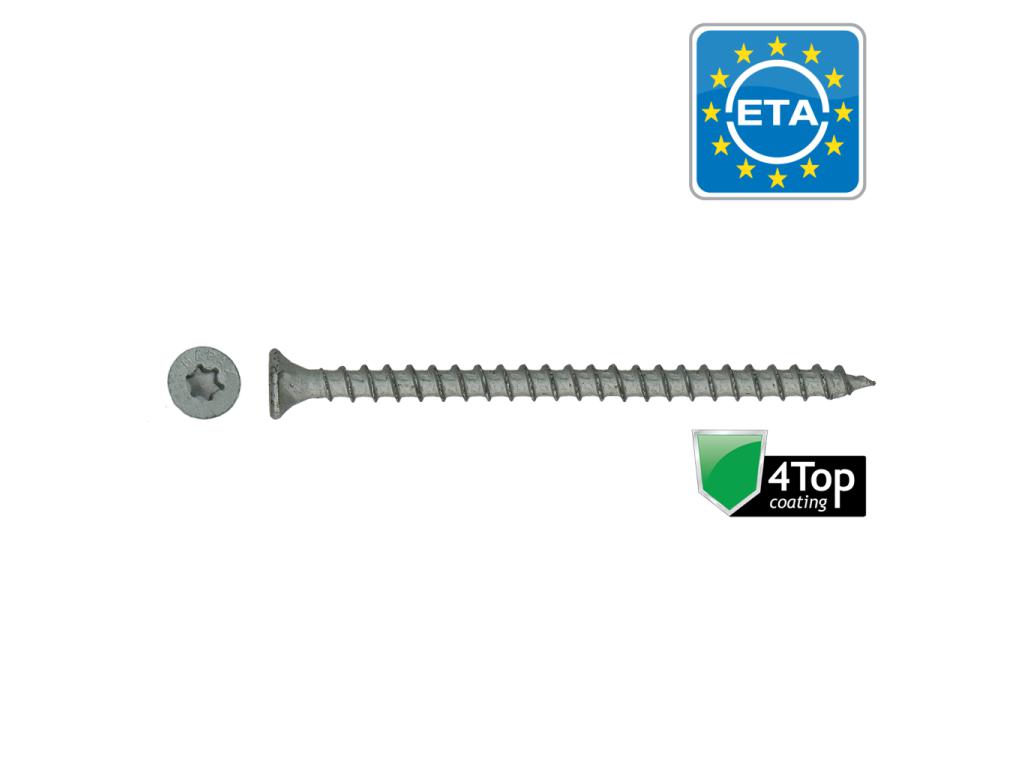 UNIVERSELE HOUTSCHROEVEN HAPAX VERZONKEN KOP T20 Ø3,5XL20MM 4TOP - 200 ST