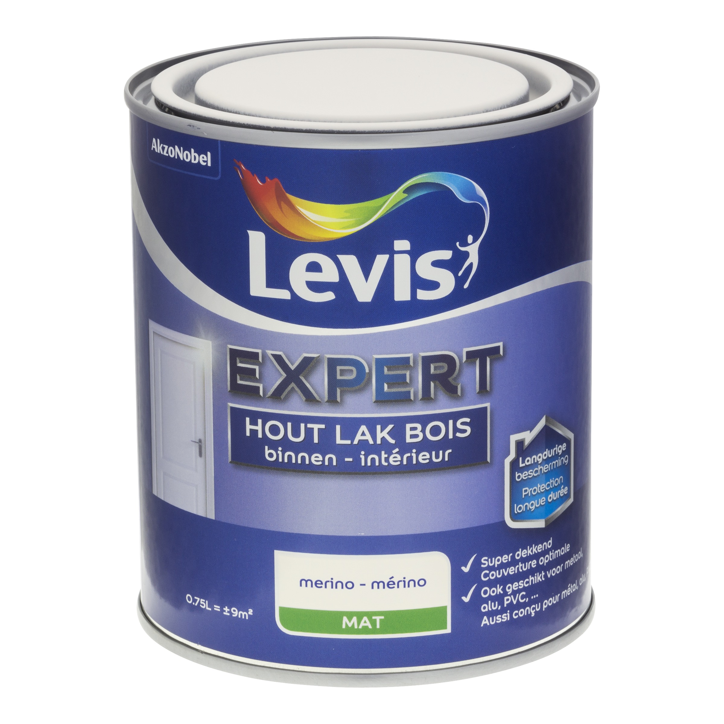 LAK EXPERT HOUT BINNEN MAT 750 ML MERINO