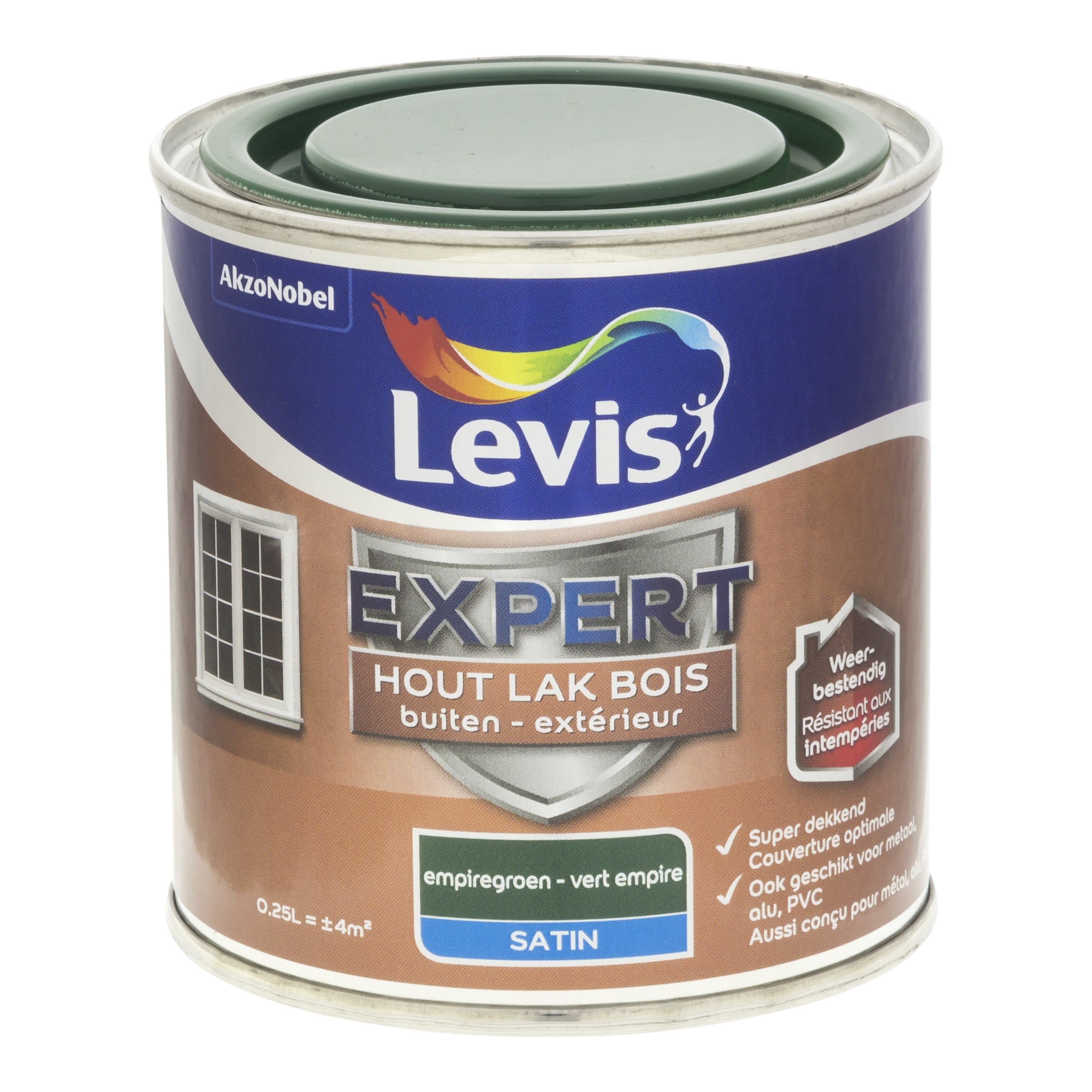 Lak Expert Hout Buiten Satin 250 Ml Empiregroen