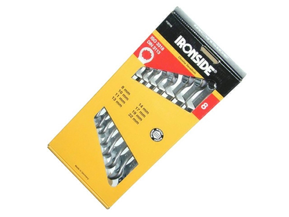 SET VAN 8 RINGSTEEKSLEUTELS VAN 8 TOT 22MM
