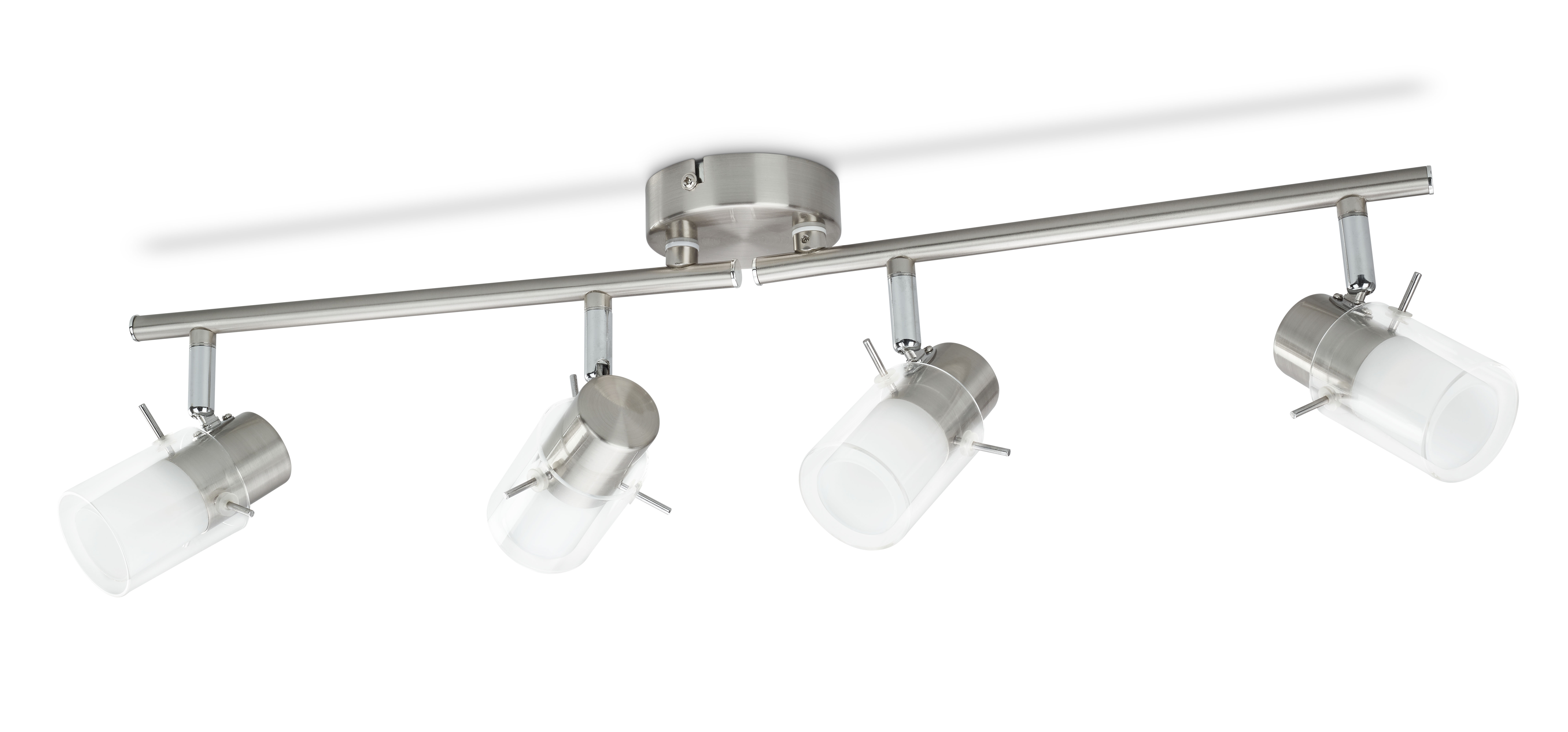 LED SPOT VIDRIO 4X5W 1600LM GEBORSTELD STAAL