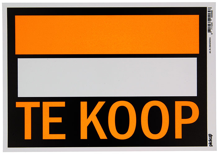 Affiche ''te Koop'' 33x23cm