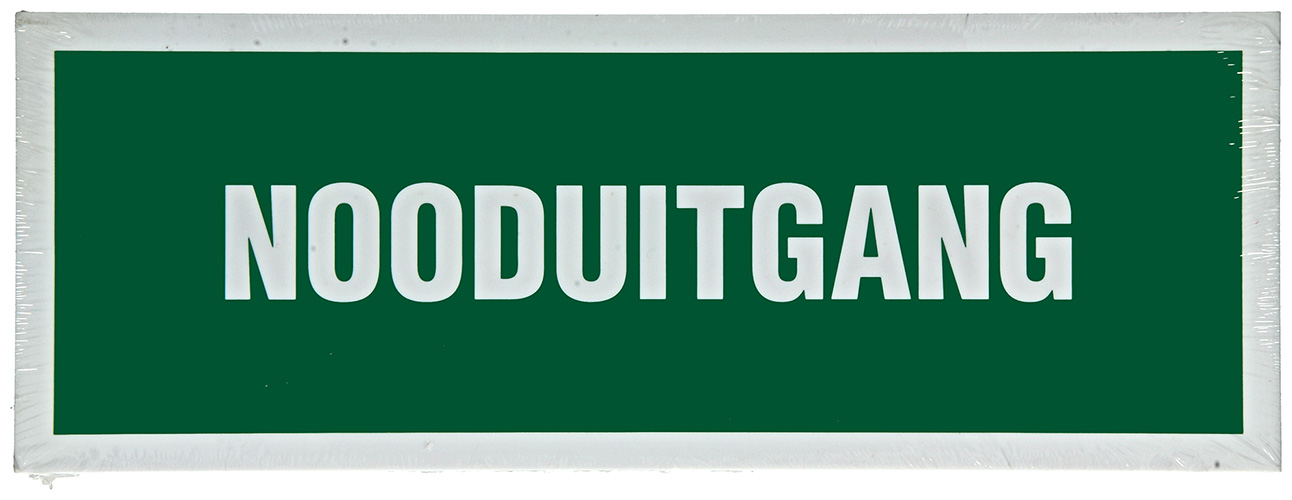 PICTOGRAM ''NOODUITGANG'' 33X12CM