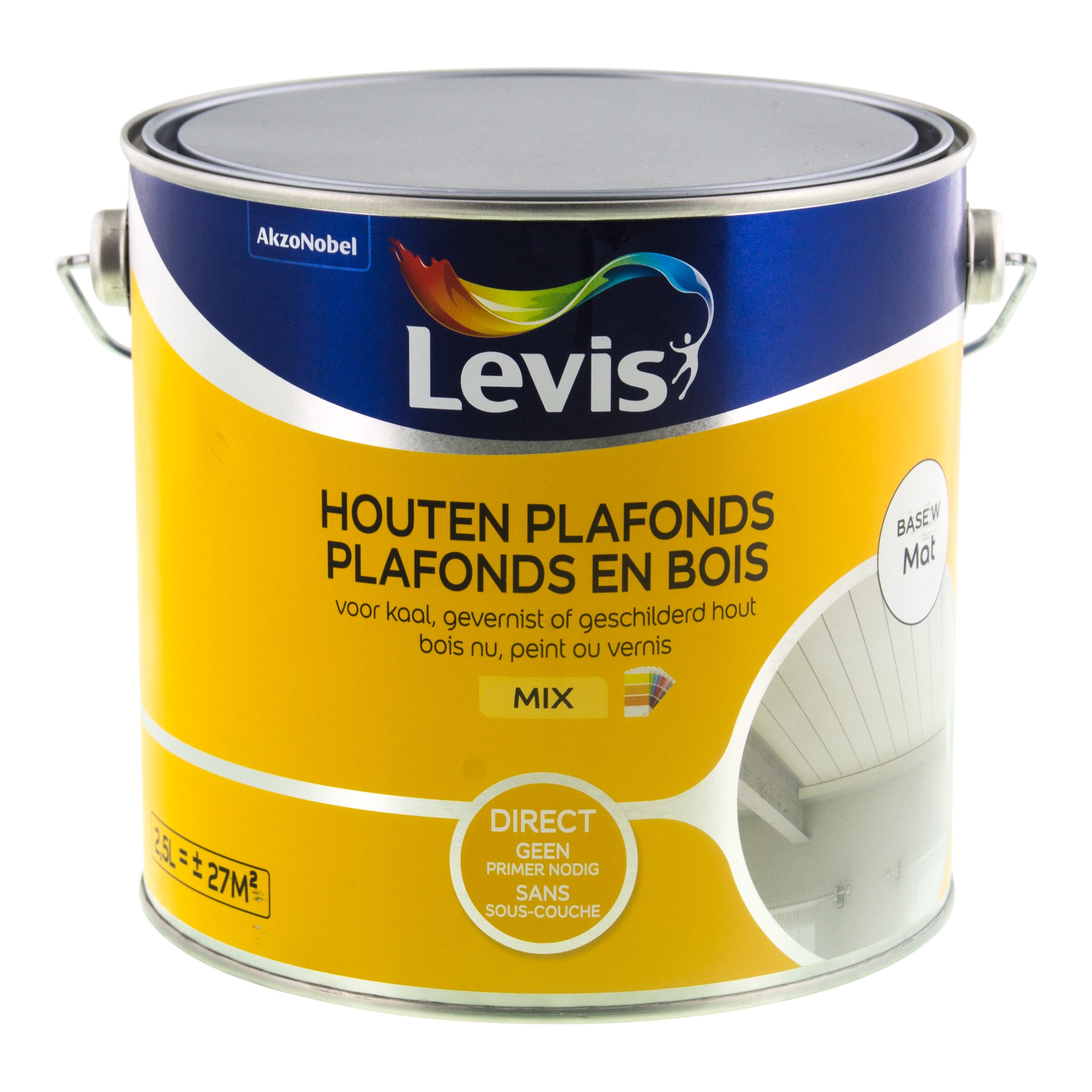Plafondverf Houten Plafonds Mat Base W 2,5 L