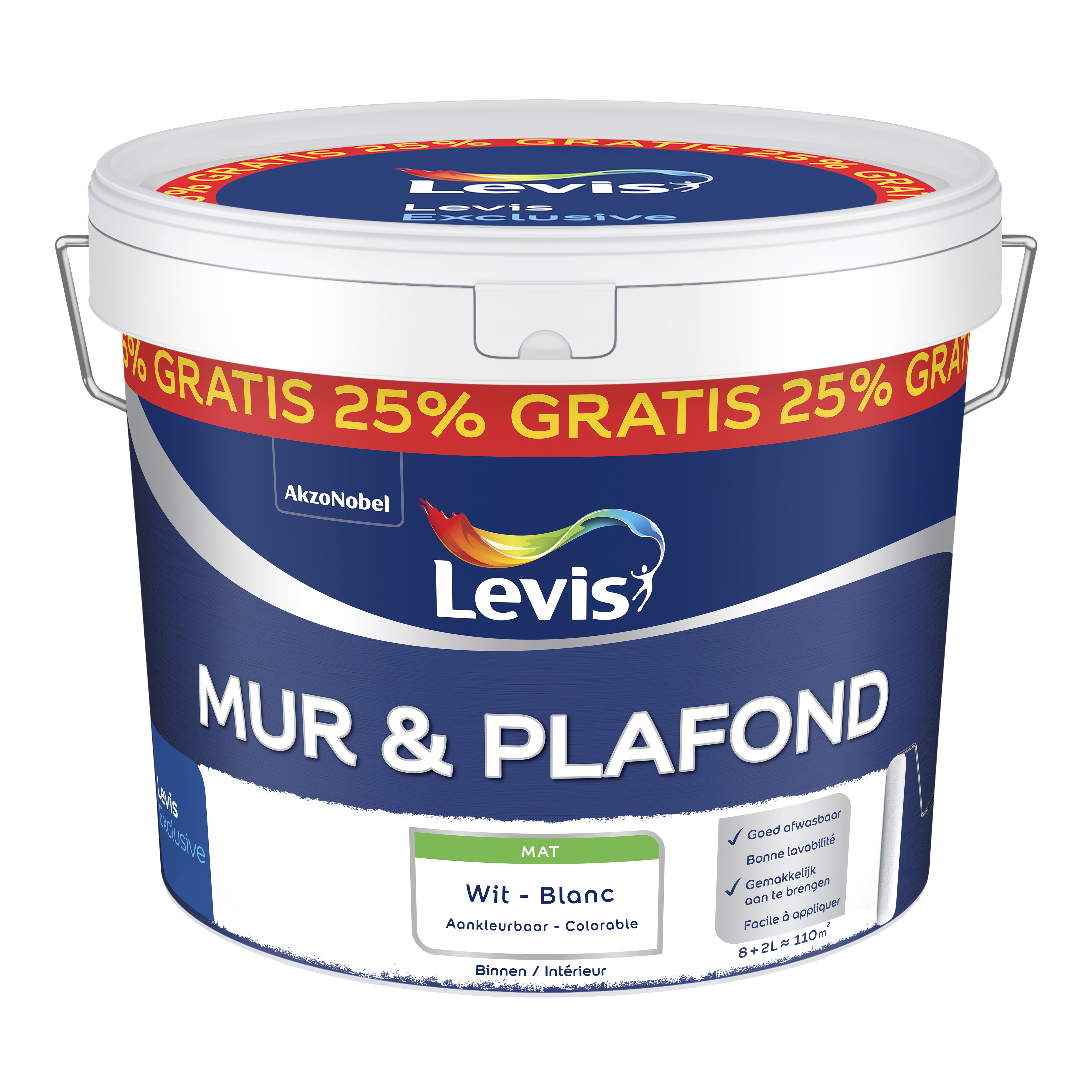 PLAFONDVERF MUR & MAT WIT 10 L