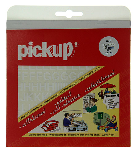 Zelfklevende Letters A-z  Wit 10mm