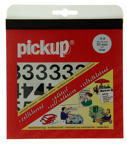 ZELFKLEVENDE CIJFERS 0-9  ZWART 20MM