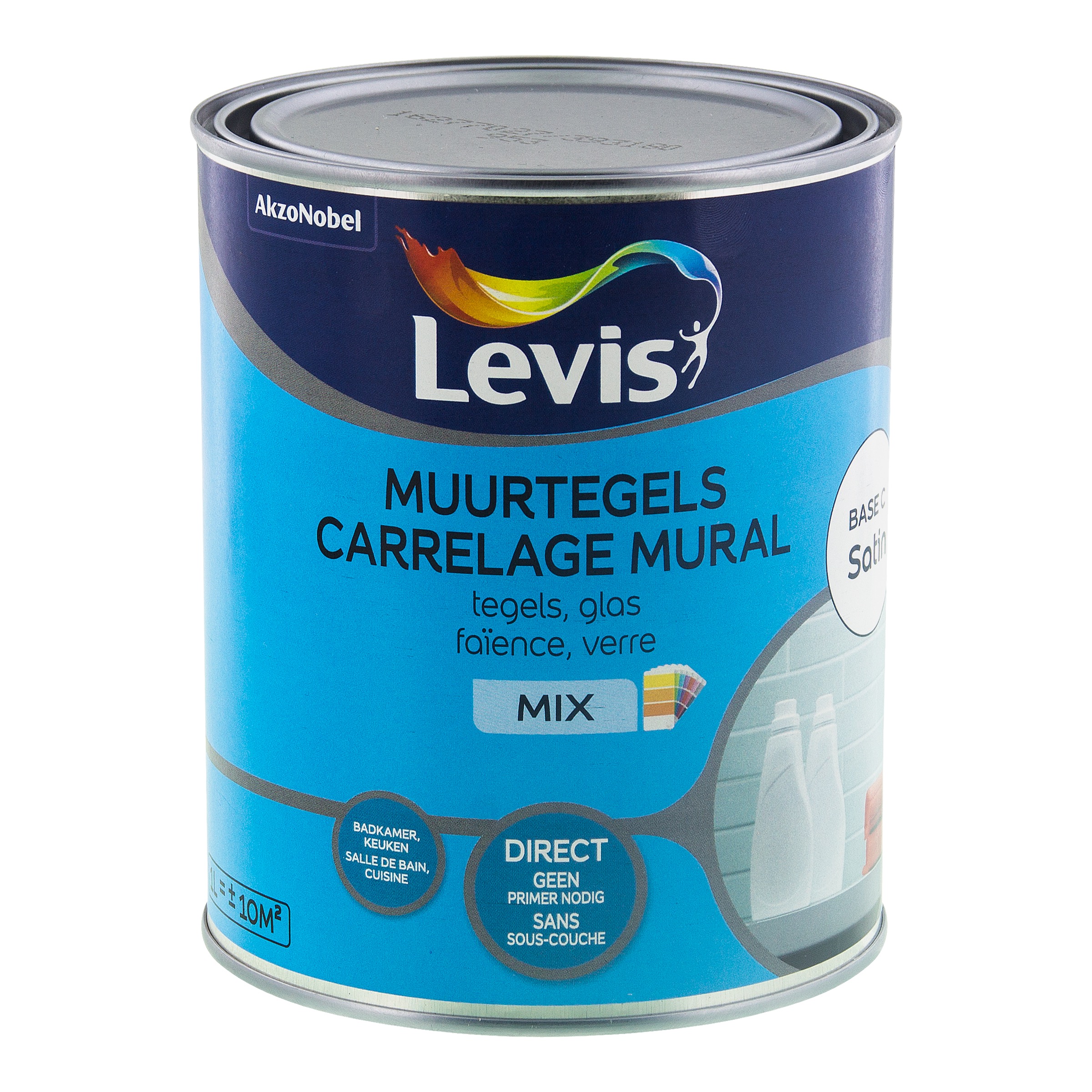 TEGENVERF SIMPLY REFRESH MUURTEGELS SATIN MIX CLEAR 930 ML
