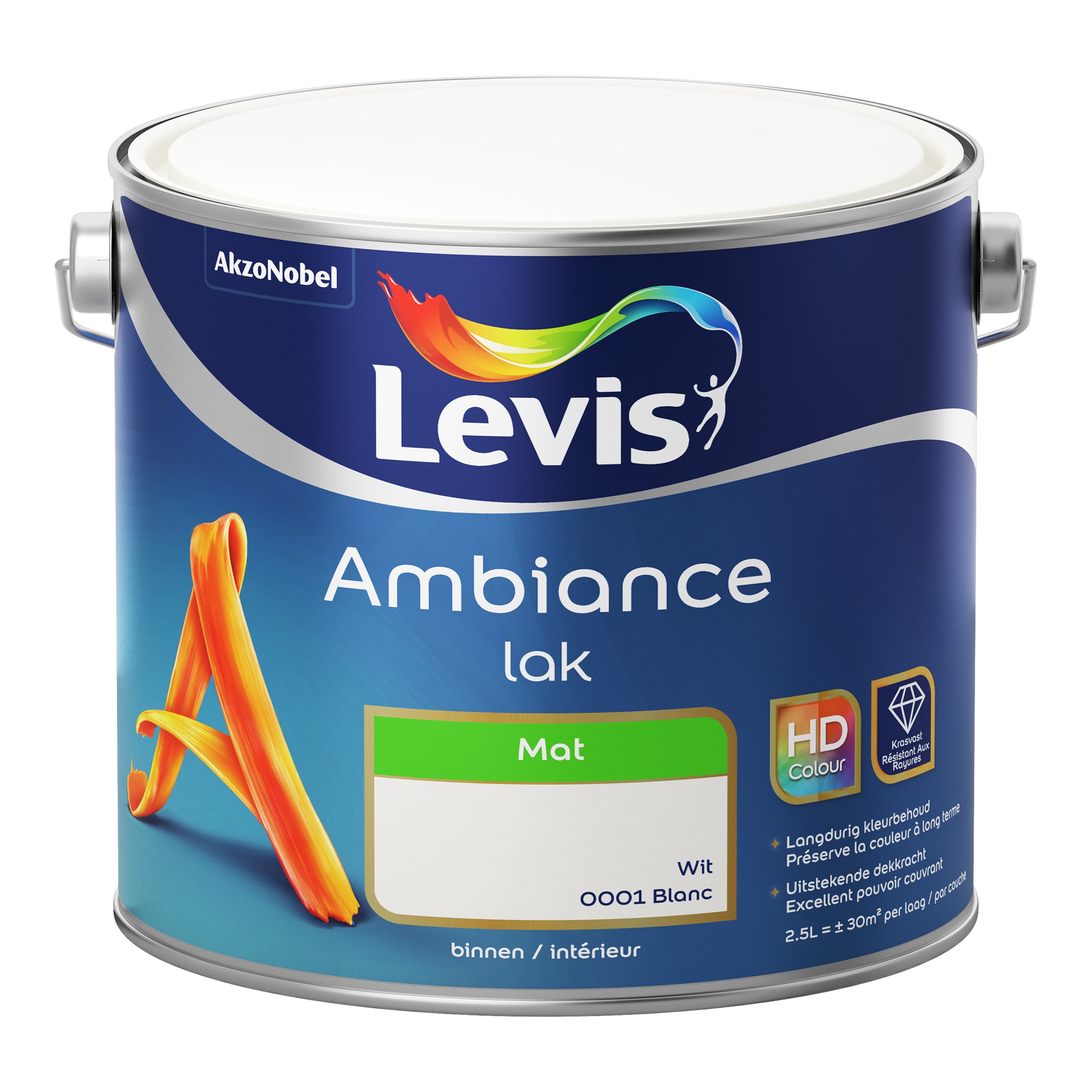 Lak Ambiance Mat Wit 2,5 L