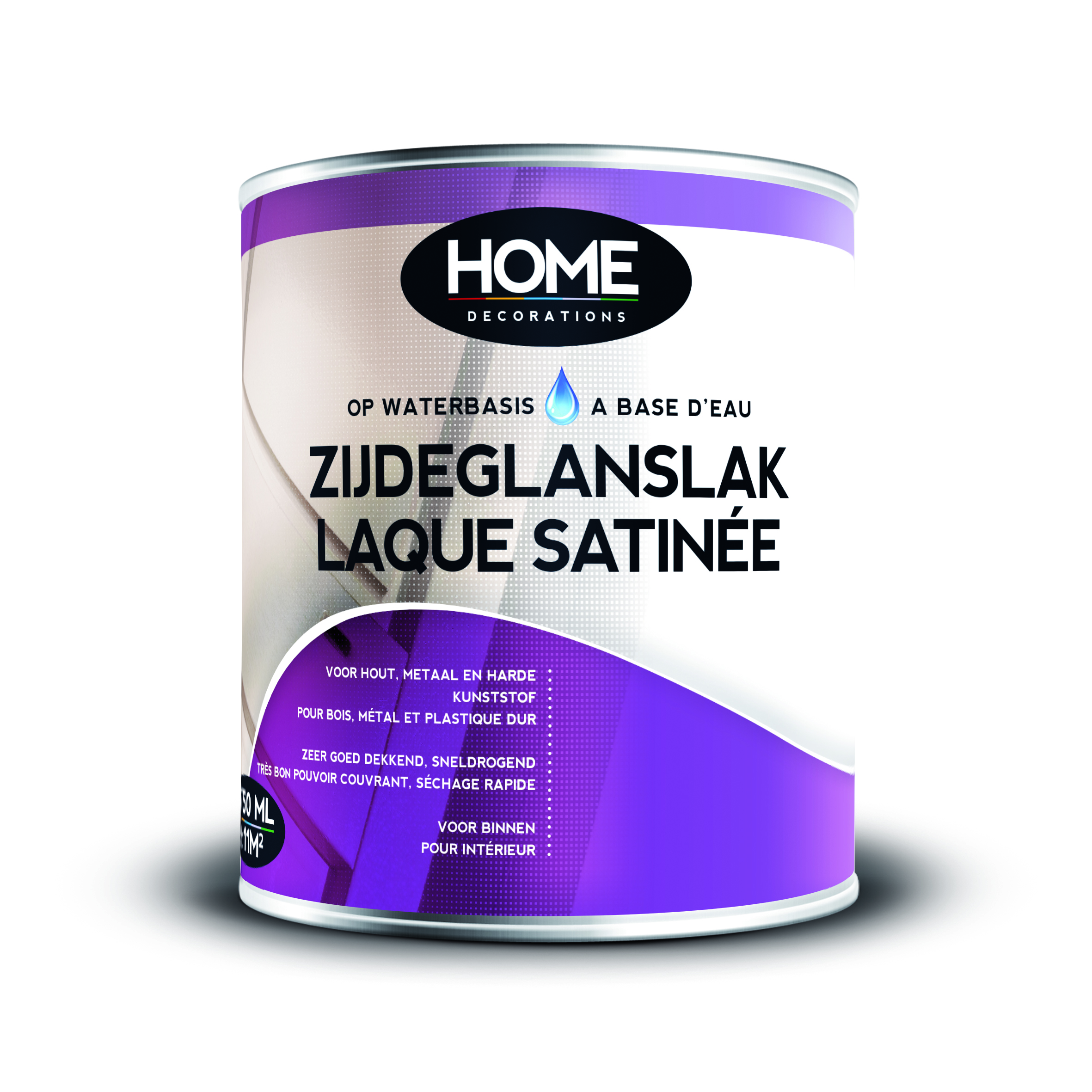 Zijdeglanslak Op Waterbasis Anthraciet 750ml