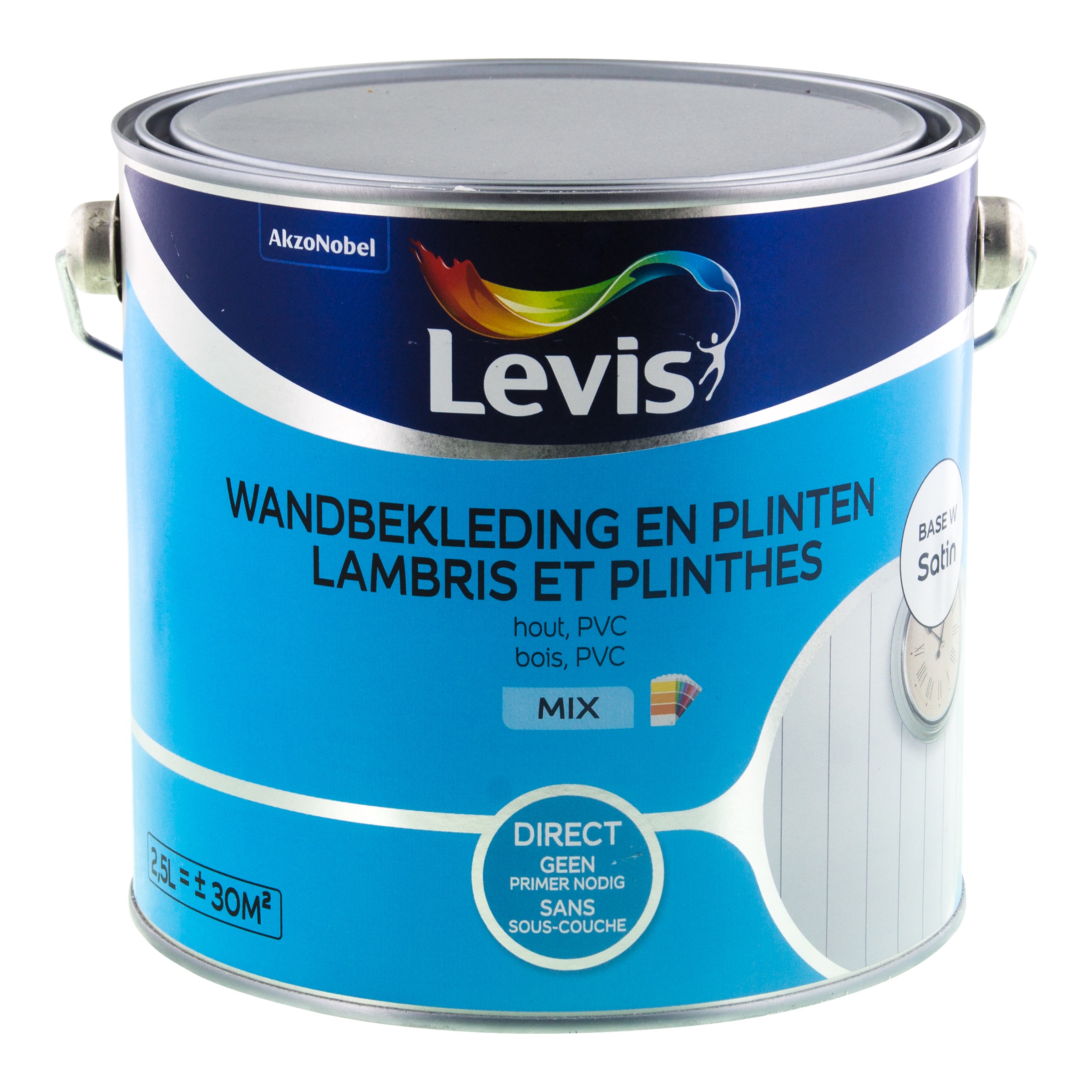 LAK WANDBEKLEDING EN PLINTEN SATIN BASE W 2,5 L