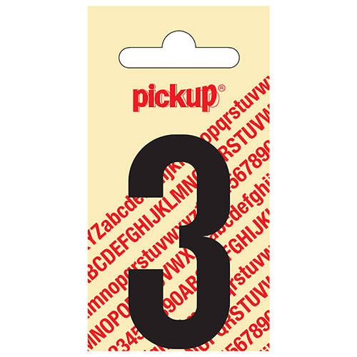 CIJFER ZWART 3 60 MM