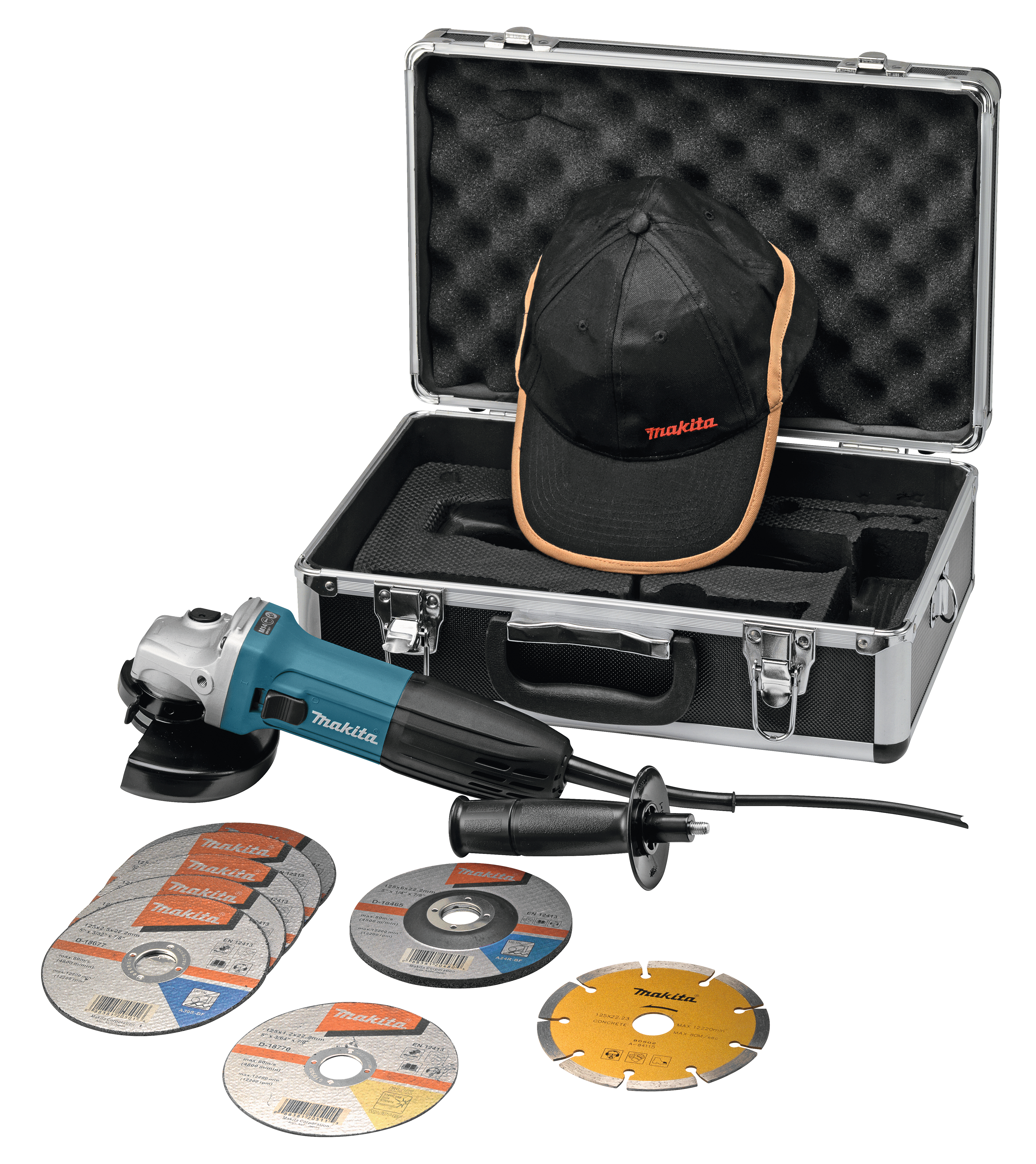 Meuleuse Angulaire 720w Avec Sécurité Anti-redémarrage 125mm Avec Des Acc Suppl & Coffret