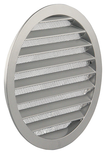 ROND INBOUWROOSTER ALUMINIUM RAL 9006 Ø 200MM