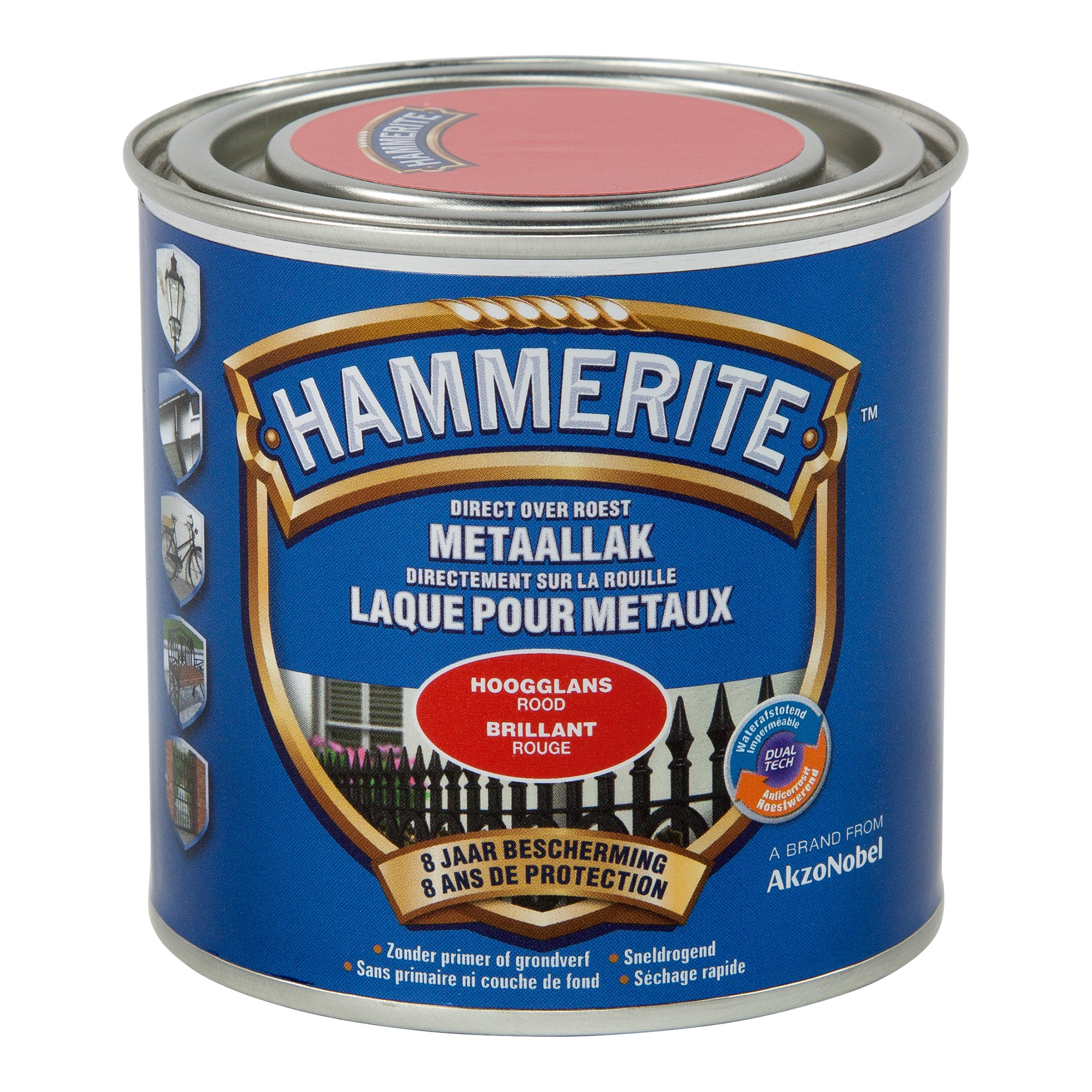 Lak Hoogglans Rood 250 Ml