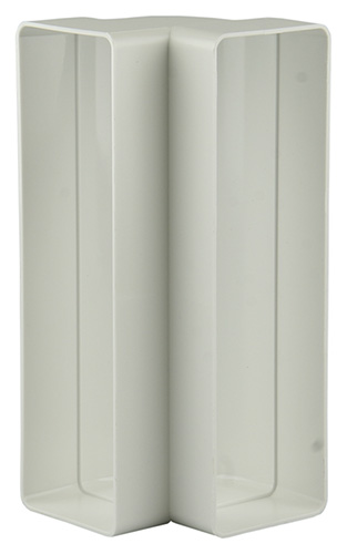 Hoekverbinding 90° Vertikaal 7015 Wit 204x60mm Pvc