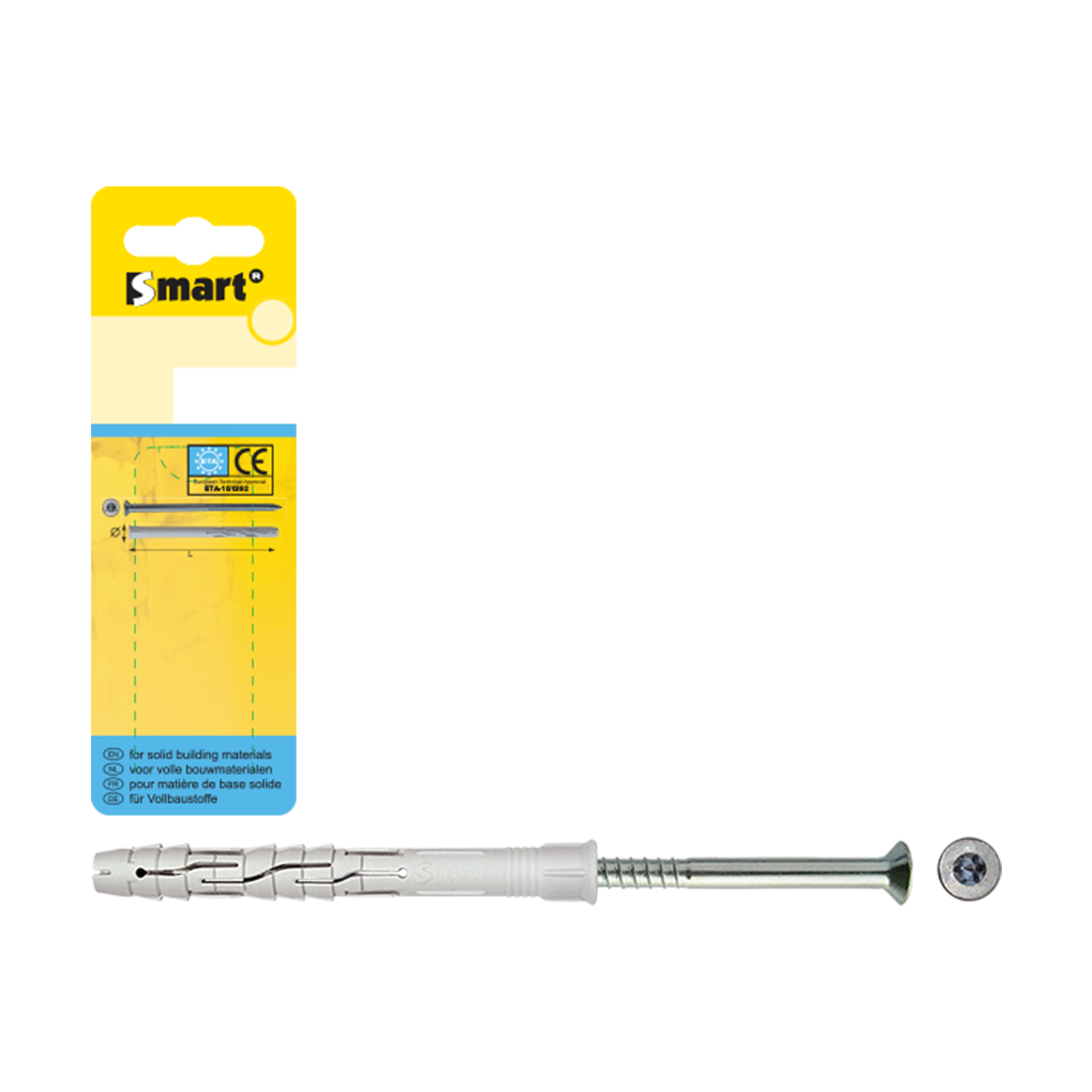 Raamkozijnplug Vk Pa +schroef ø10x80 Nzn