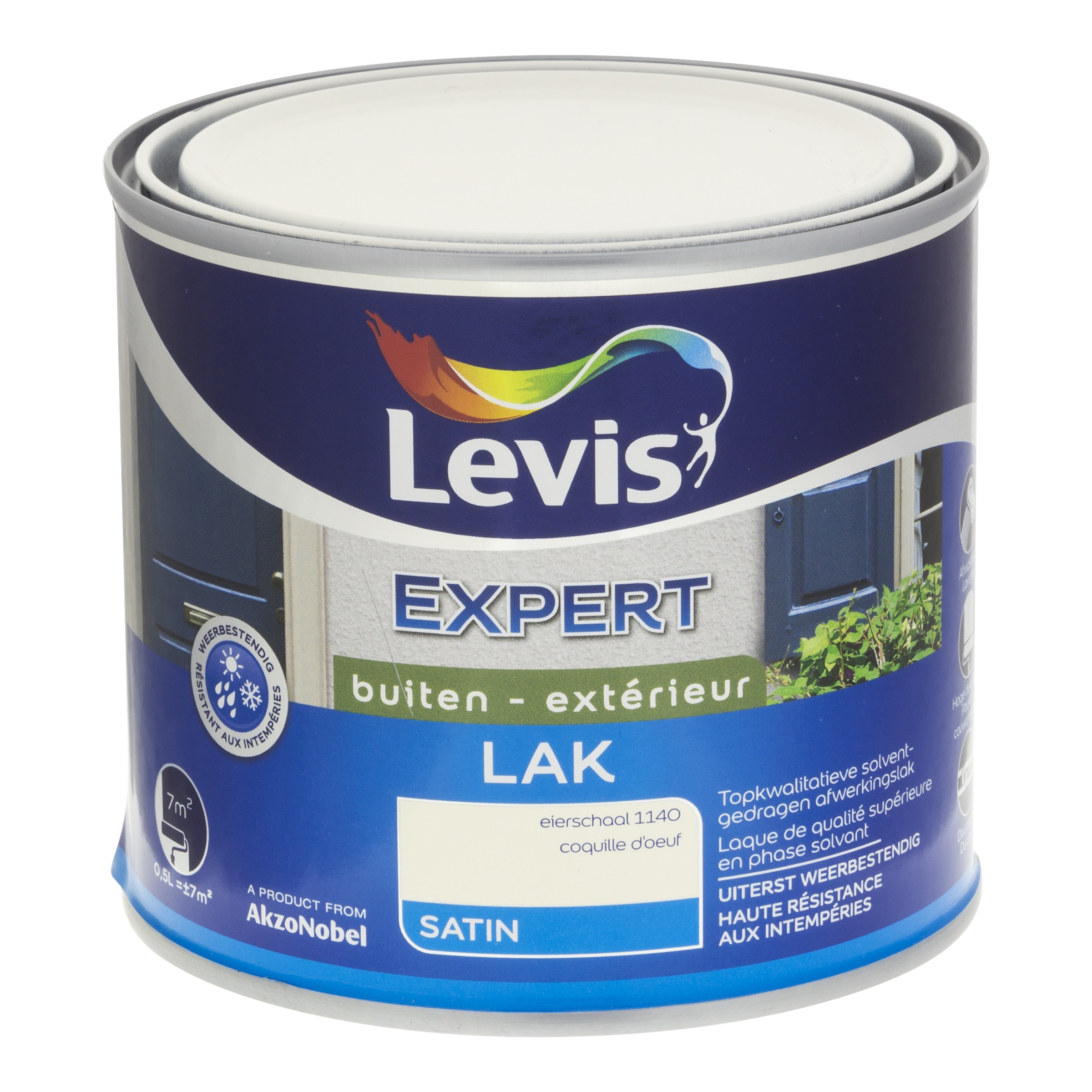 Lak Expert Hout Buiten Satin 500 Ml Eierschaal