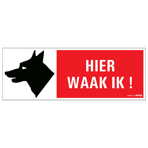 PICTOGRAM ''HIER WAAK IK'' 33X12CM